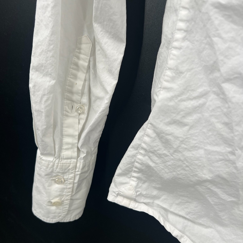 J.Crew classic white button front cotton shirt preppy classic casual nautical 0 - Picture 7 of 7